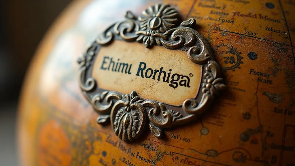 Detailed antique globe cartouche