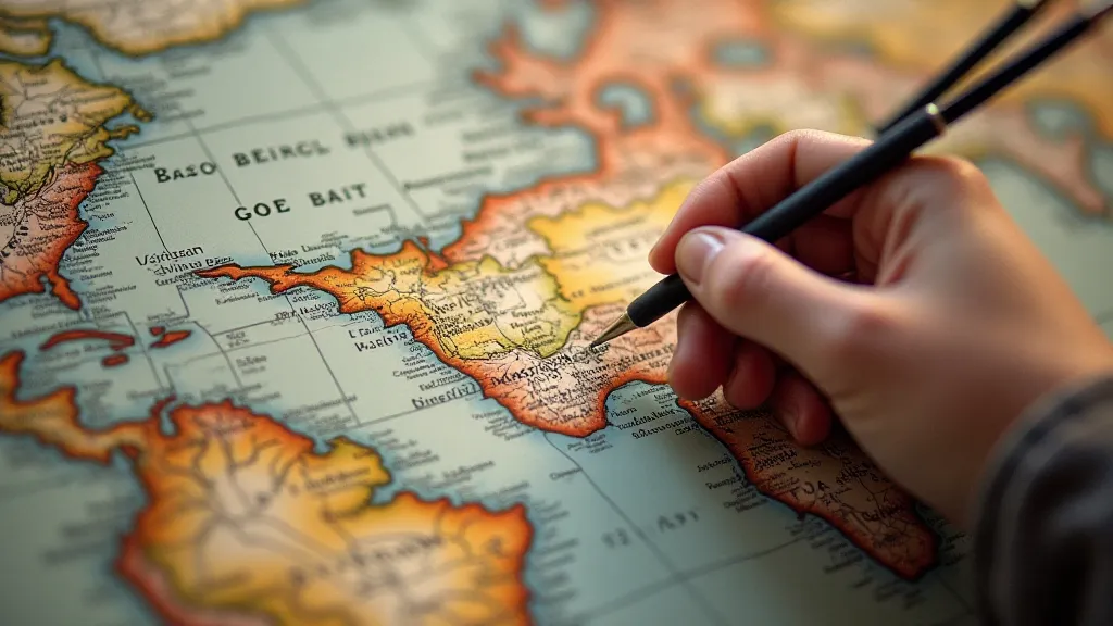 Artisan hand-coloring an antique globe map