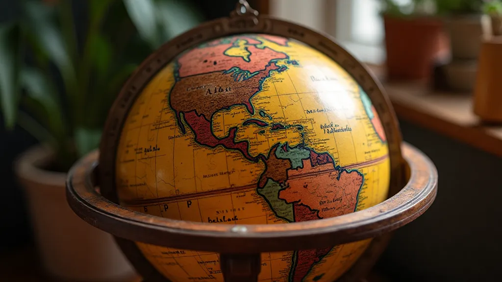 Restored antique globe