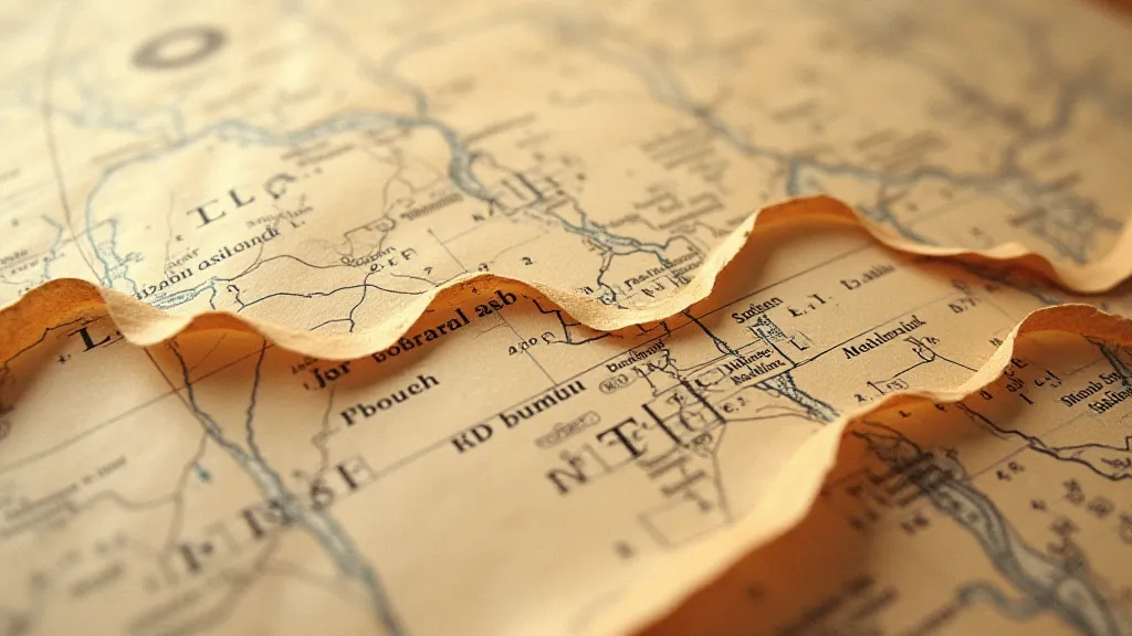 Warped globe paper close-up